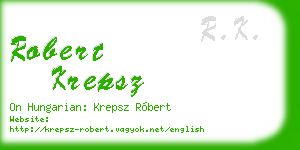 robert krepsz business card